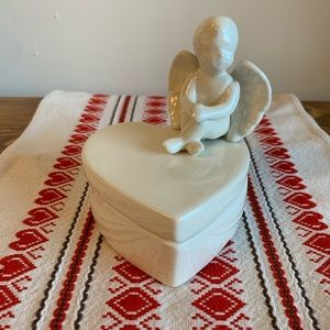 SOLD - Vintage Ceramic Heart-Shaped Trinket